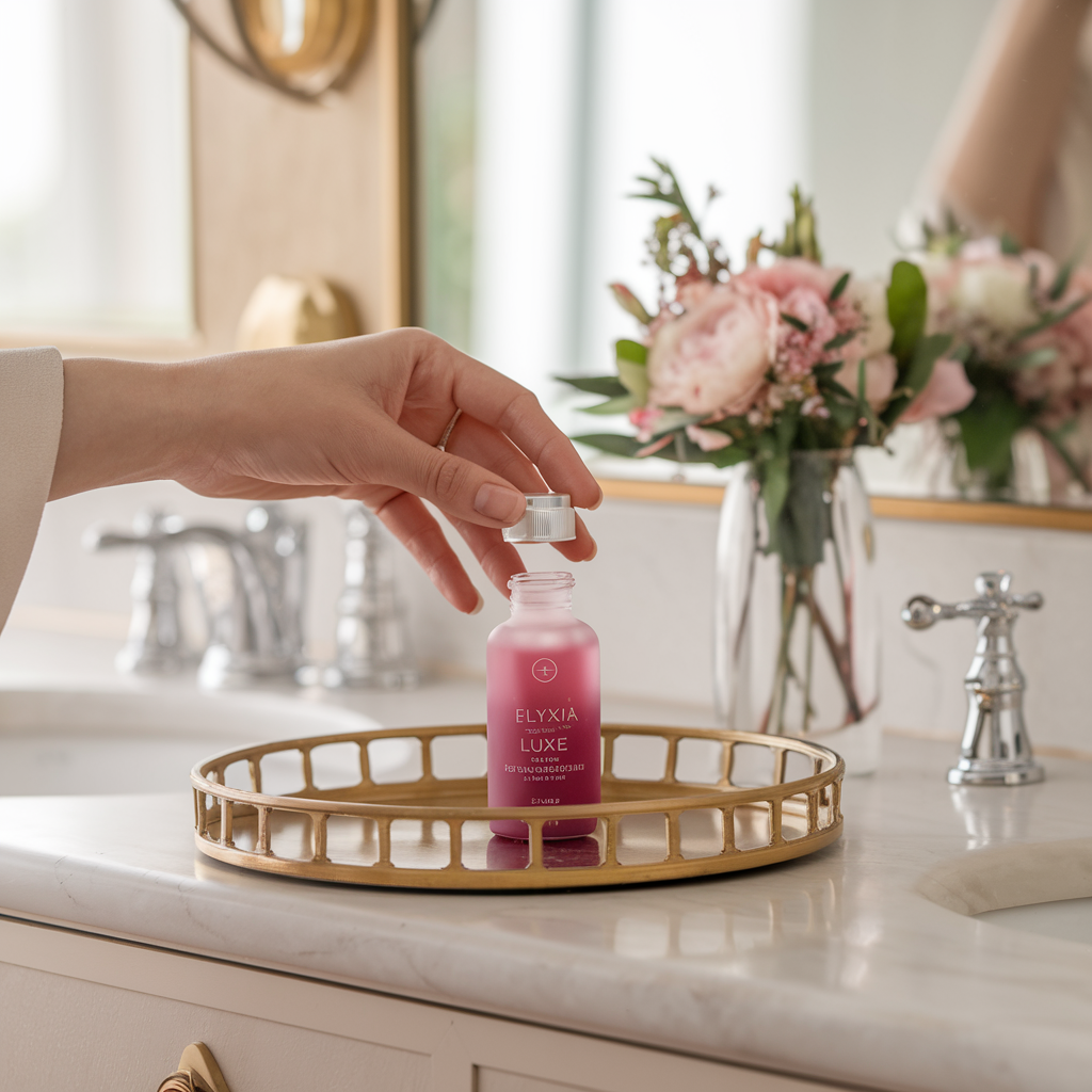 Elyxia Luxe premium liquid collagen shot bottles